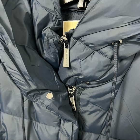 Michael Kors Missy 3/4 Puffer Jacket In Midnight Blue - New With Tag - Reemoly - Picture 7 of 15